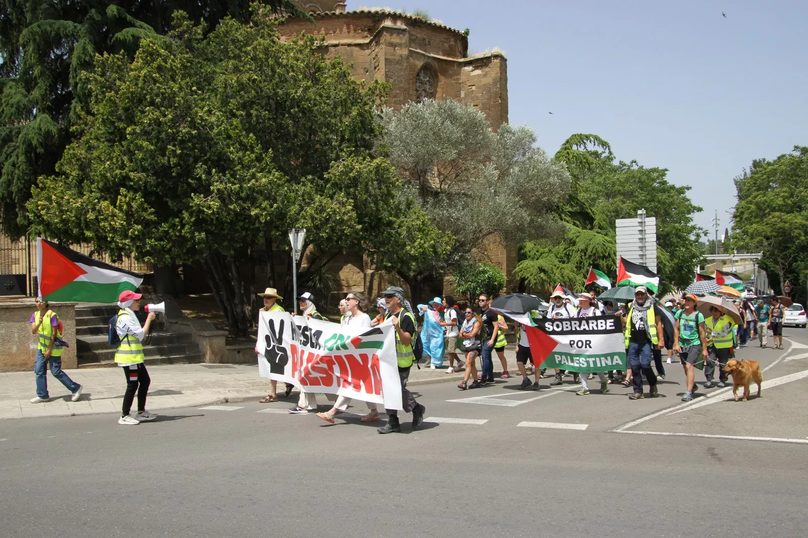 Marcha Nueno-Huesca por Palestina. Foto Carlos Neofato