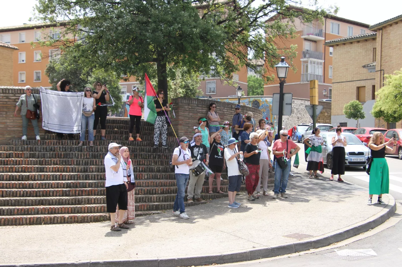 Marcha Nueno-Huesca por Palestina. Foto Carlos Neofato
