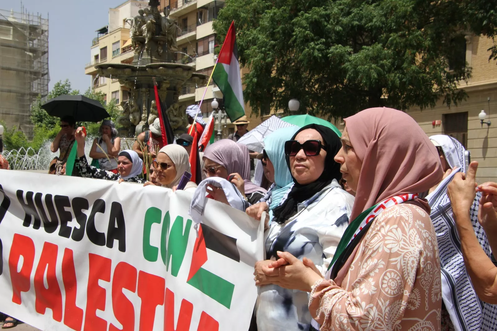 Marcha Nueno-Huesca por Palestina. Foto Carlos Neofato