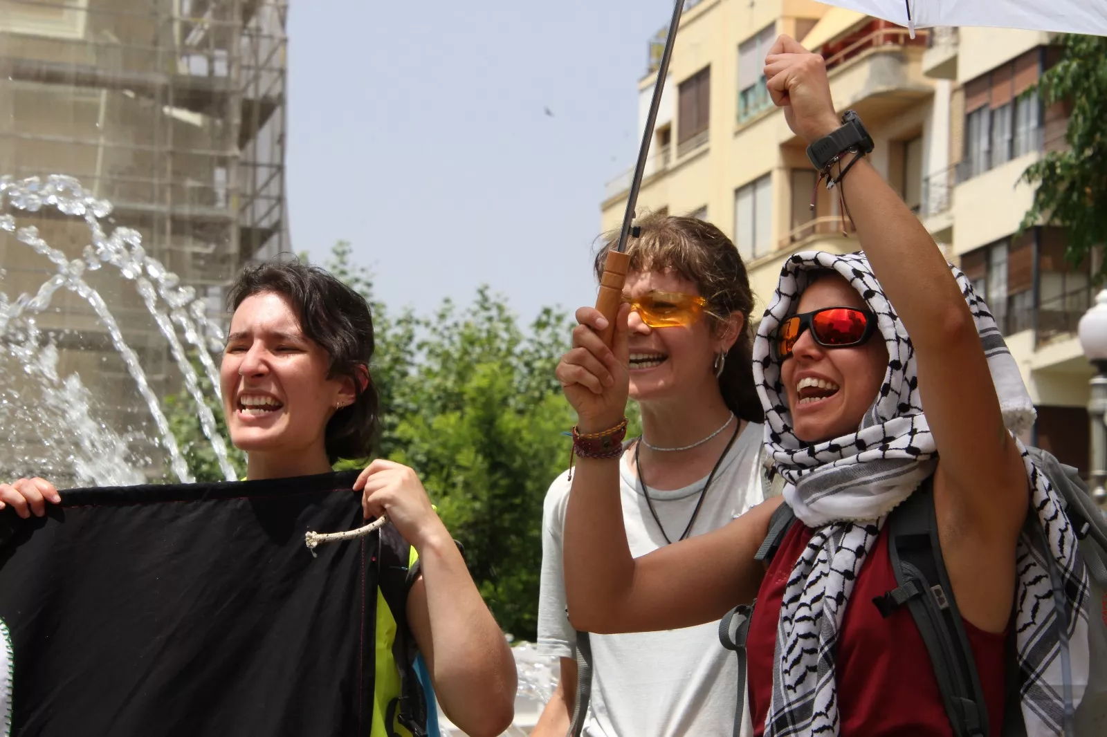 Marcha Nueno-Huesca por Palestina. Foto Carlos Neofato