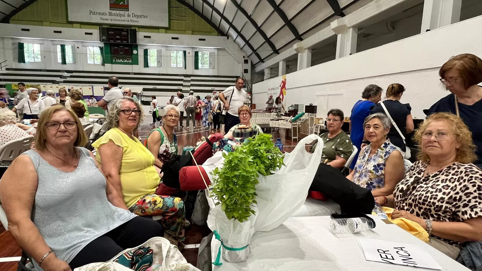 Encuentro de Bolillos Osca en el pabellón de deportes del parque. Foto Mercedes Manterola