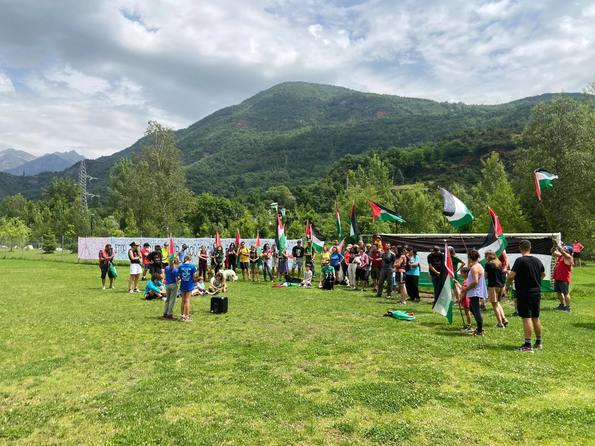 Marcha pro Palestina a Benasque. Foto Gonzalo