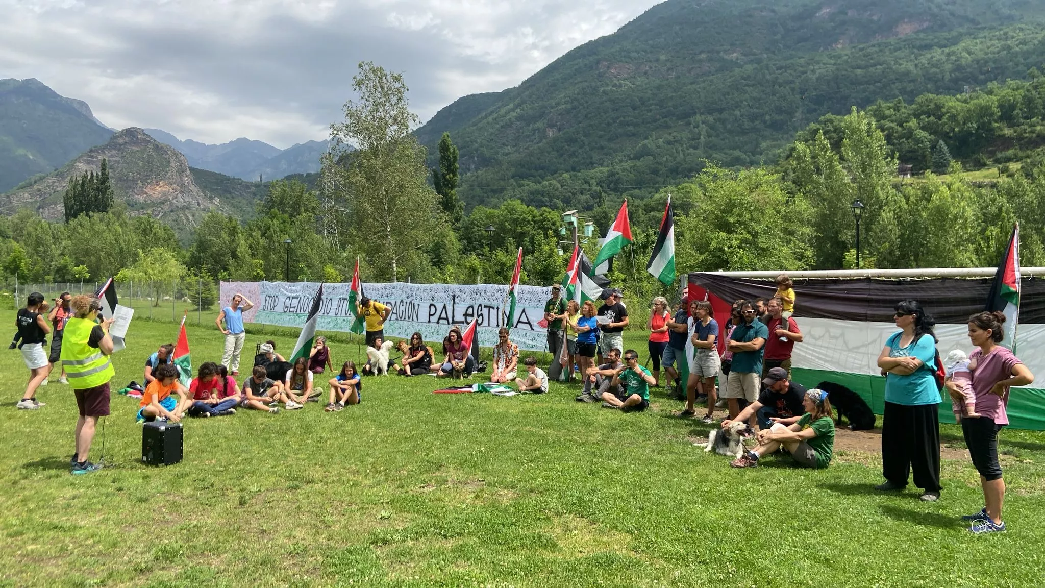 Marcha pro Palestina a Benasque. Foto Gonzalo