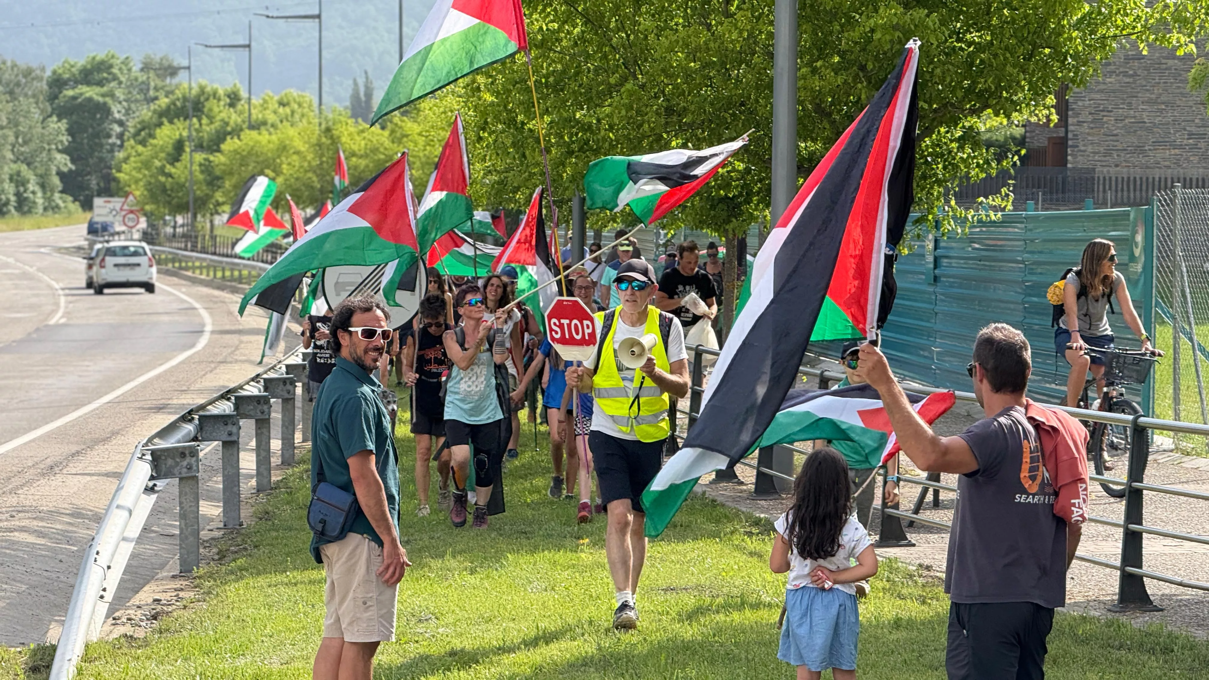 Marcha pro Palestina a Benasque. Foto Gonzalo