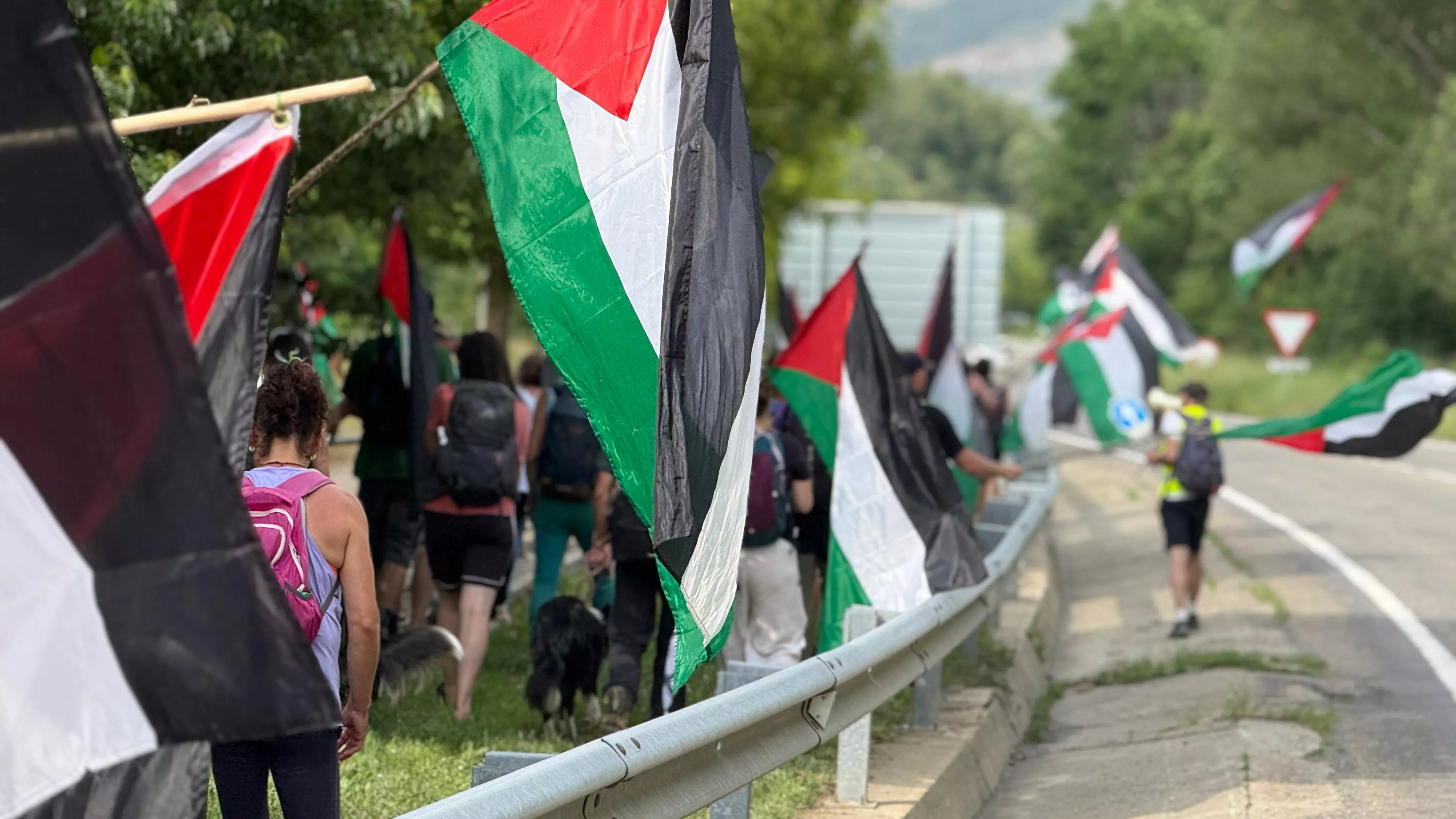 Marcha pro Palestina a Benasque. Foto Gonzalo