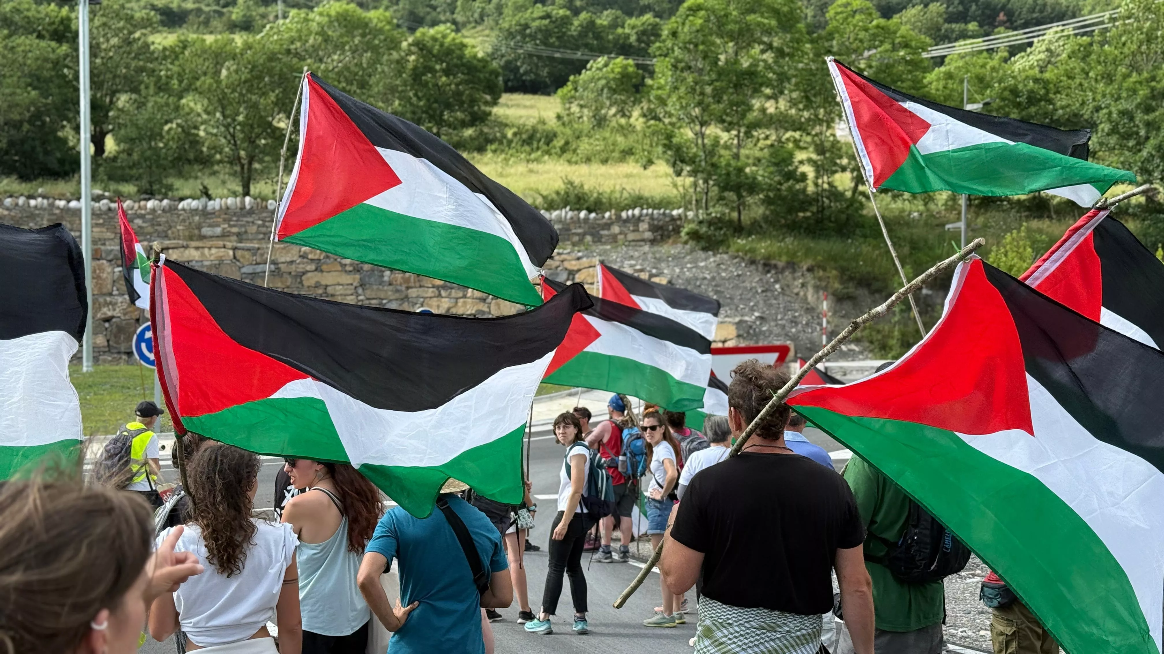 Marcha pro Palestina a Benasque. Foto Gonzalo