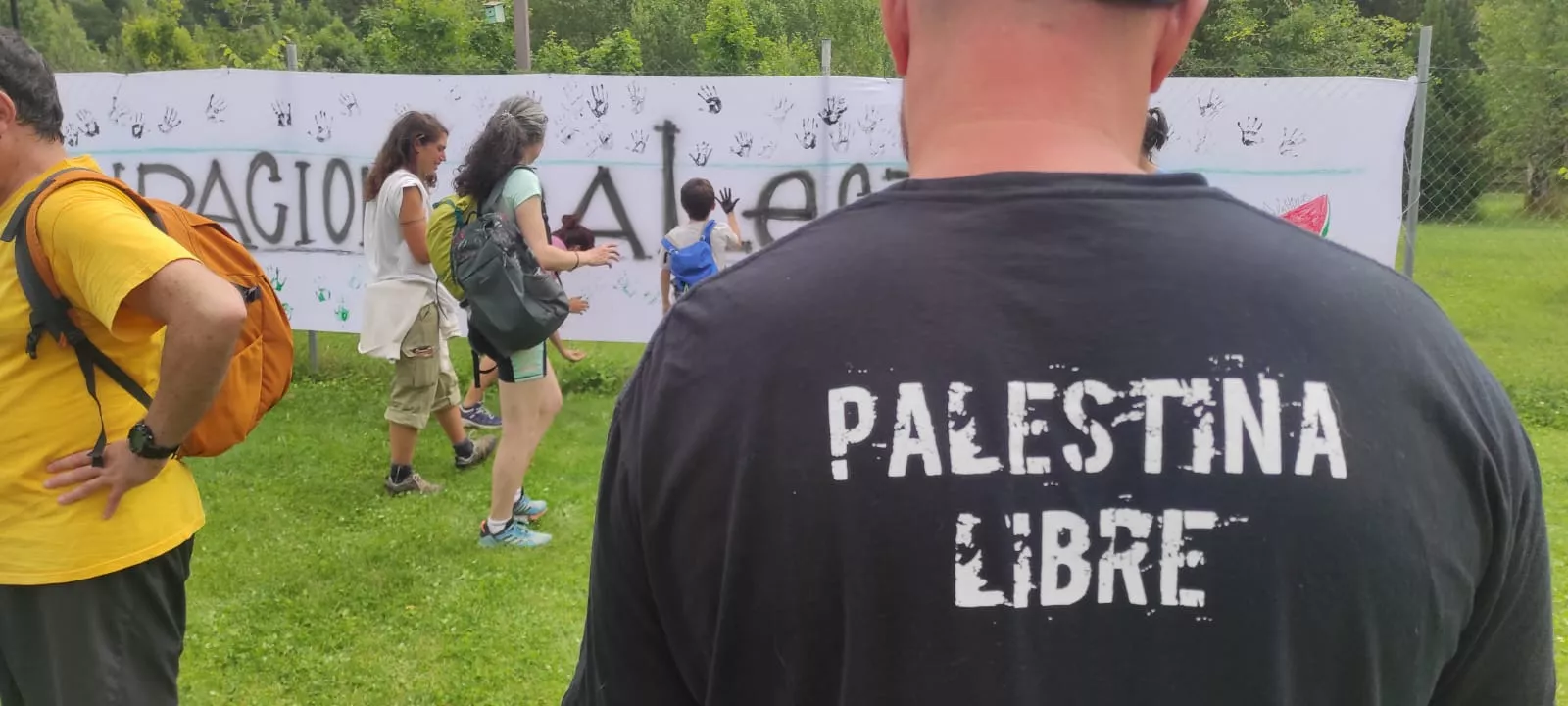 Marcha pro Palestina a Benasque.