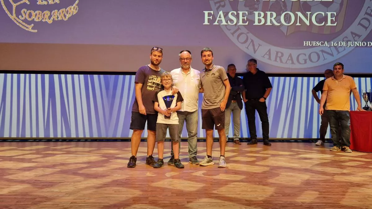 Entrega de trofeos en Huesca. Foto: RFAF