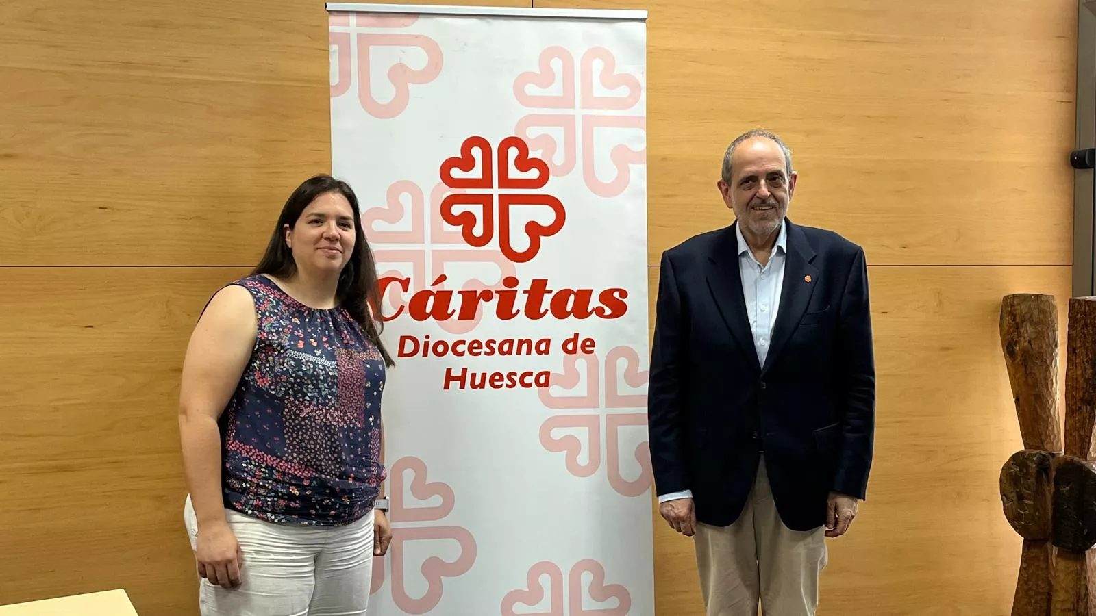 Isabel Ramos y José Antonio Torres han presentado la memoria de Cáritas. Foto Mercedes Manterola