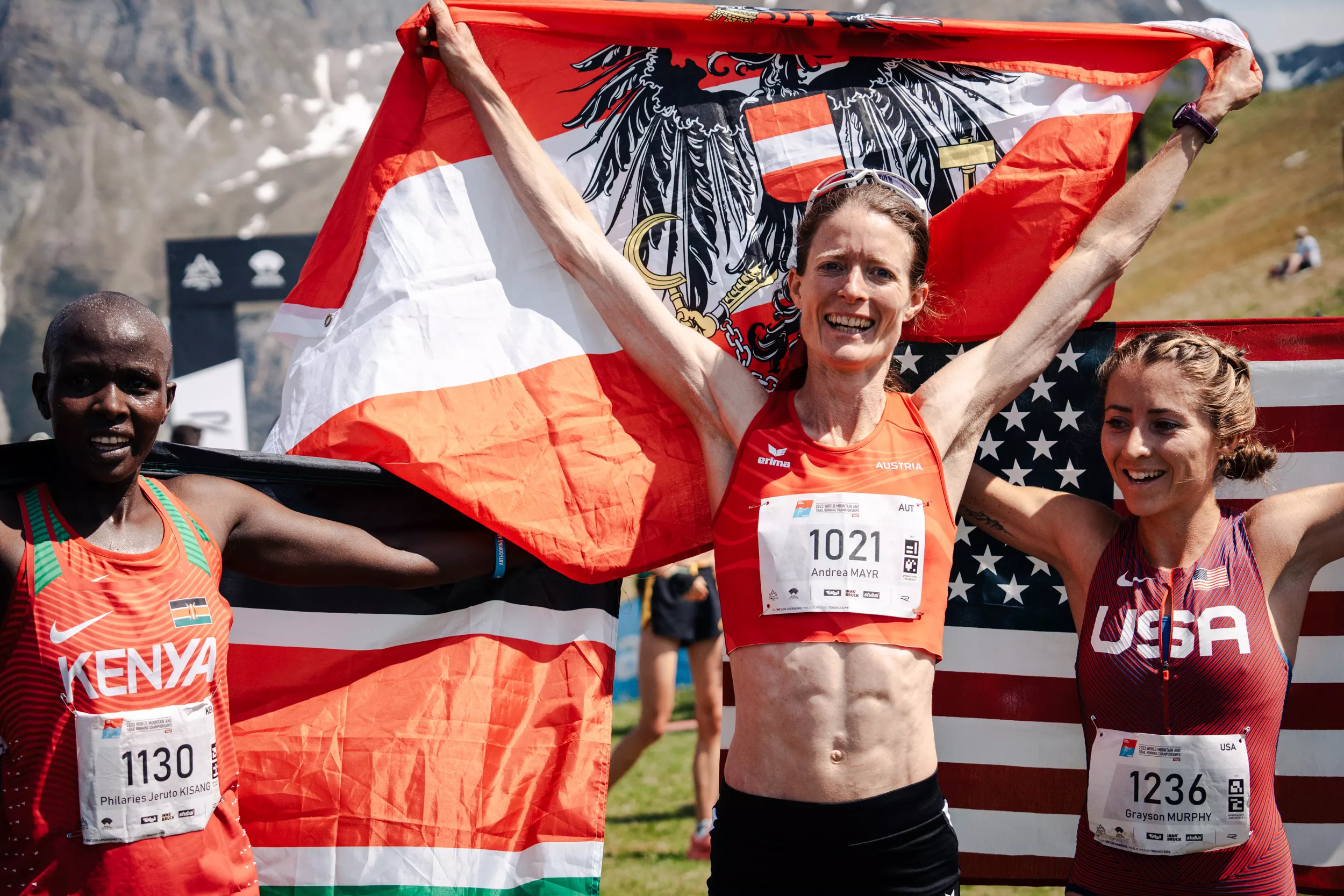 Andrea Mayr gold uphill WMTRC 23. Cuarenta años de historia que desembocan en CanfrancPirineos.  Photo Roast Media
