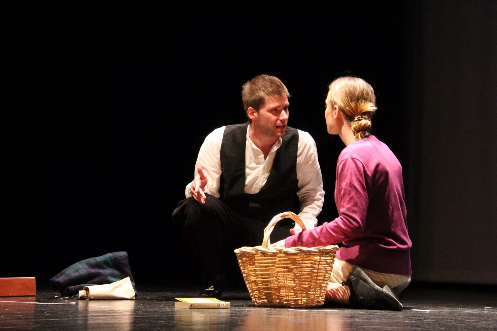 Grupo del Campus de Huesca en la Muestra Joven de Teatro y Danza. Foto Carlos Neofato