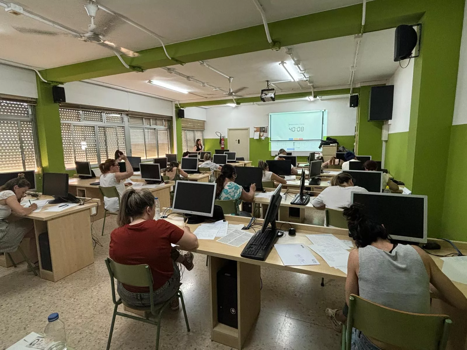 Imagen de una prueba de las oposiciones de docentes.