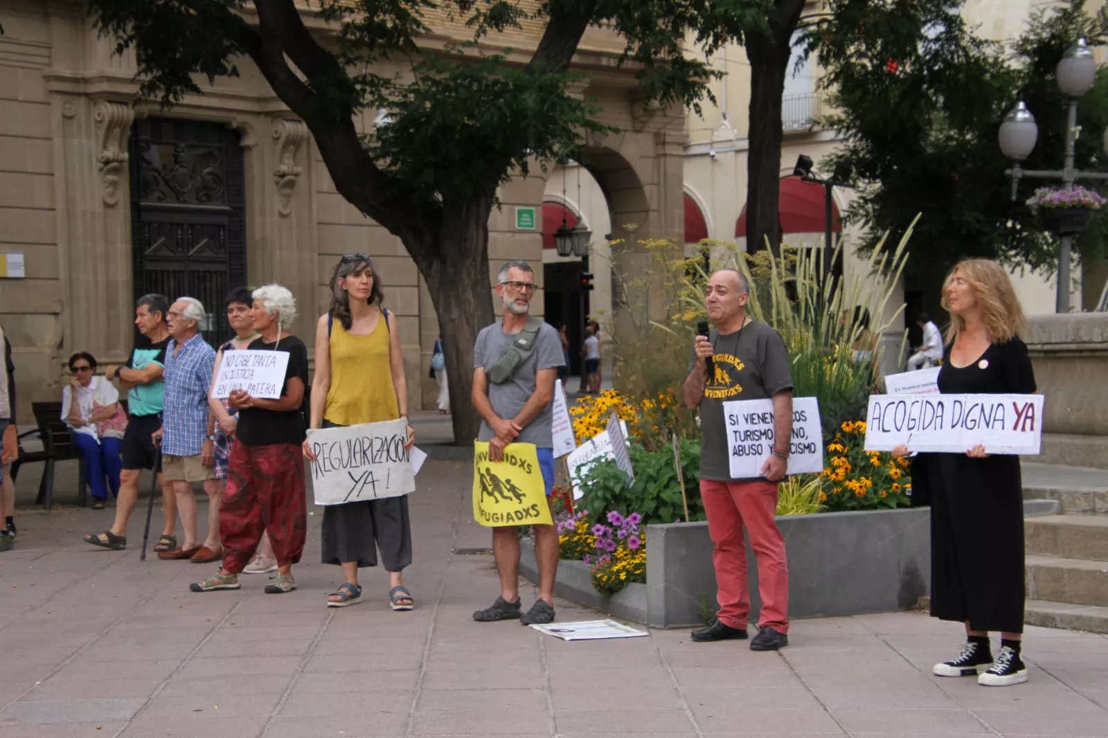 Concentración de la Plataforma Huesca por la Paz. Foto Carlos Neofato