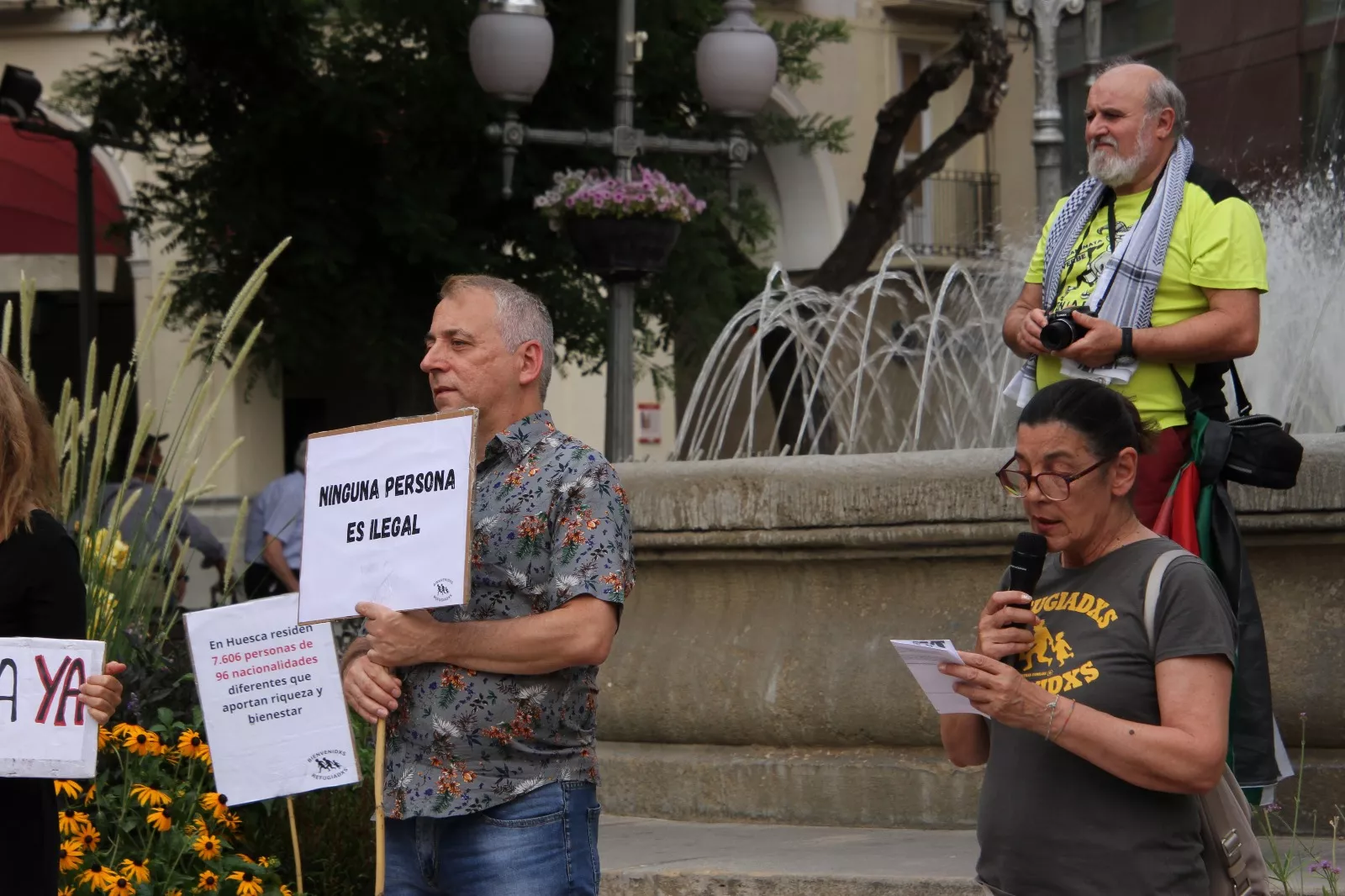 Concentración de la Plataforma Huesca por la Paz. Foto Carlos Neofato
