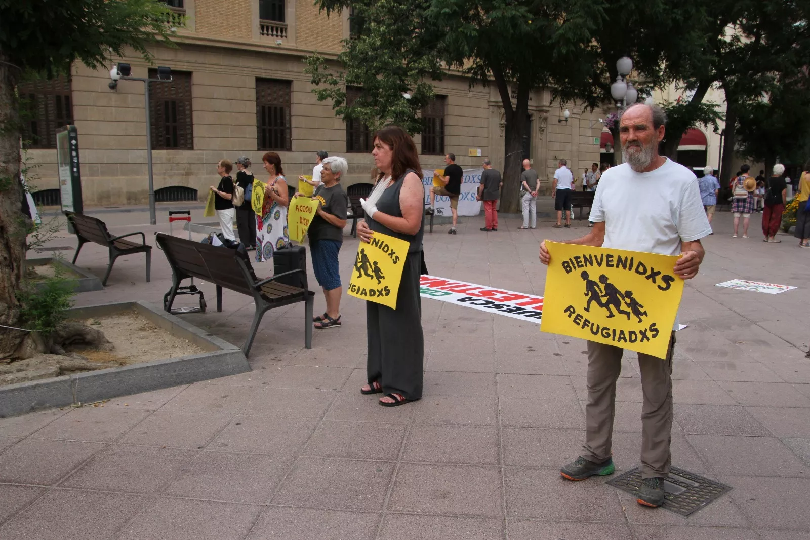 Concentración de la Plataforma Huesca por la Paz. Foto Carlos Neofato
