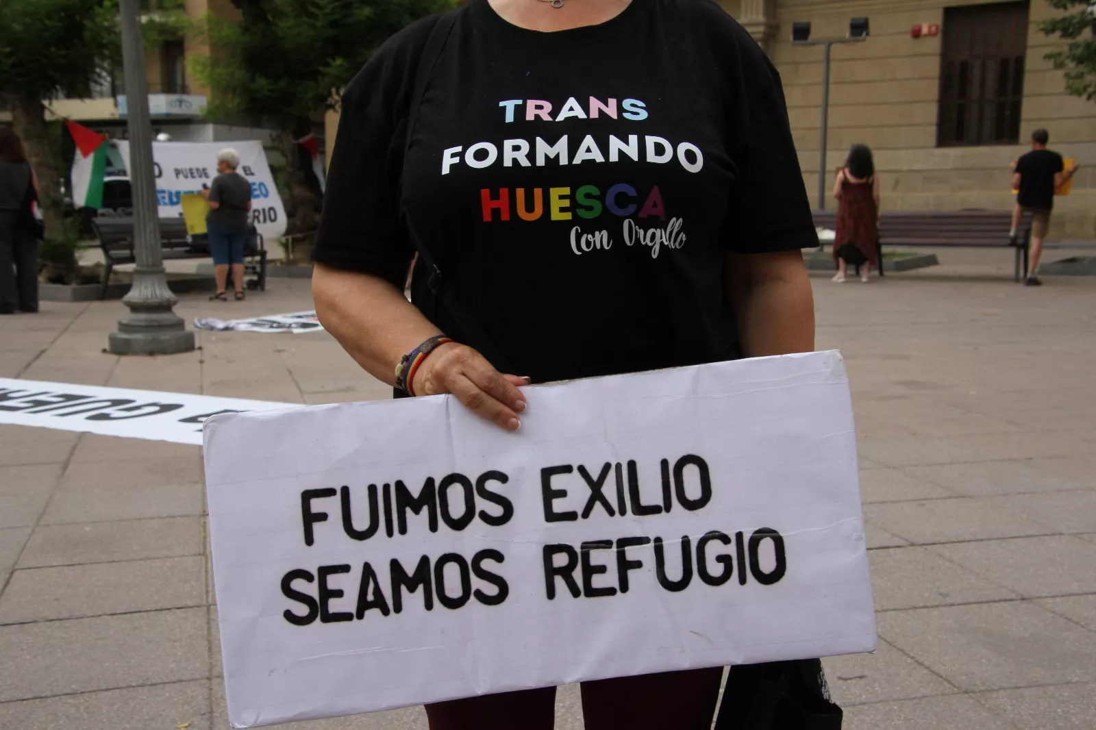 Concentración de la Plataforma Huesca por la Paz. Foto Carlos Neofato