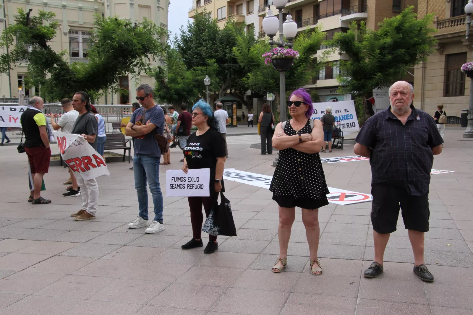 Concentración de la Plataforma Huesca por la Paz. Foto Carlos Neofato