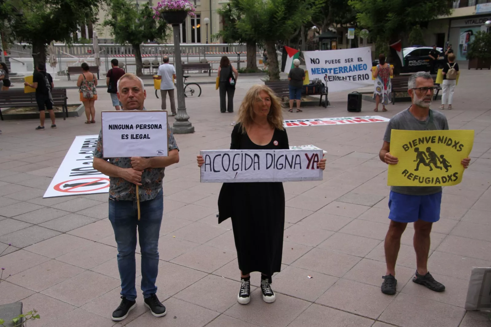 Concentración de la Plataforma Huesca por la Paz. Foto Carlos Neofato