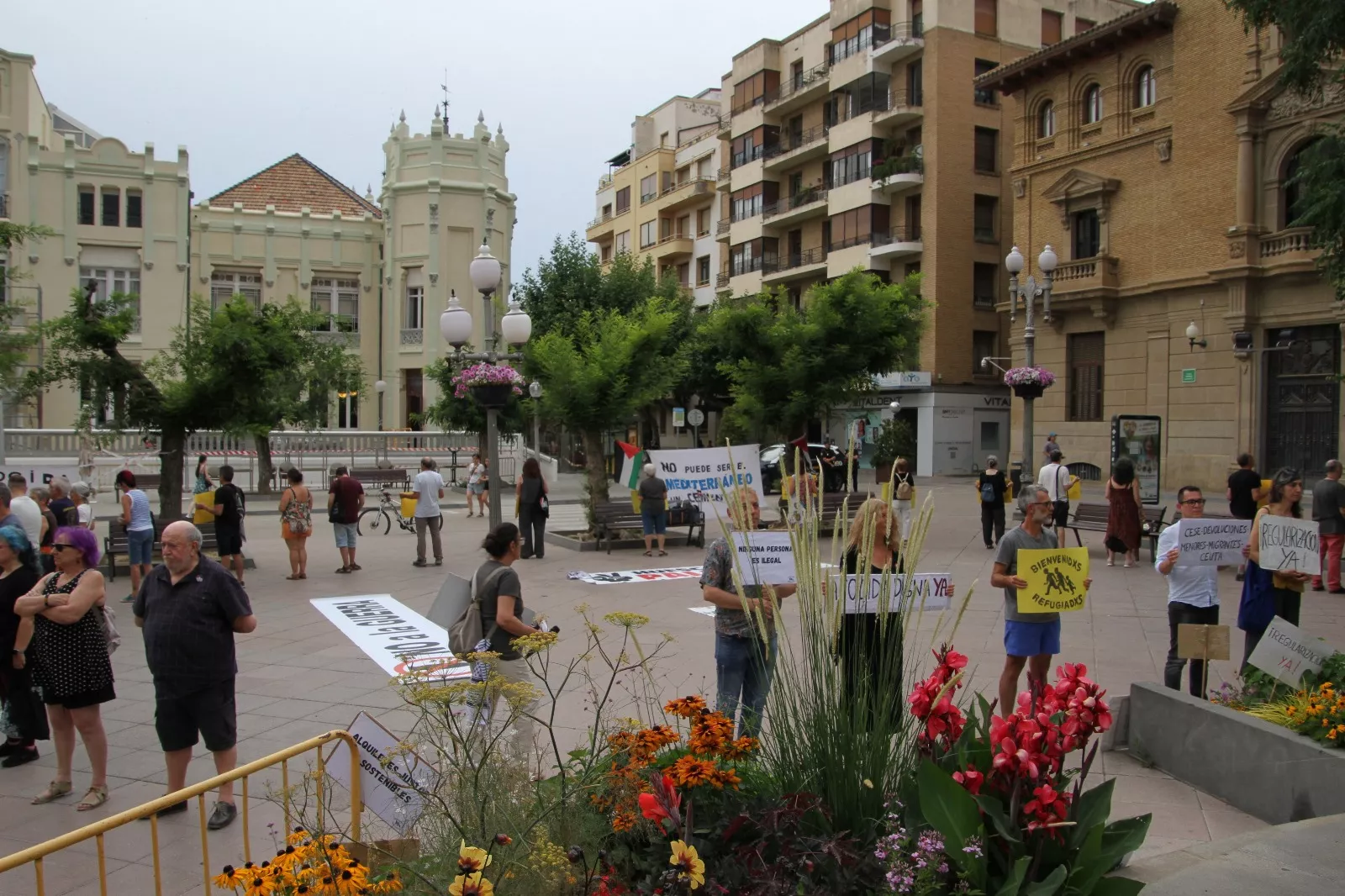 Concentración de la Plataforma Huesca por la Paz. Foto Carlos Neofato