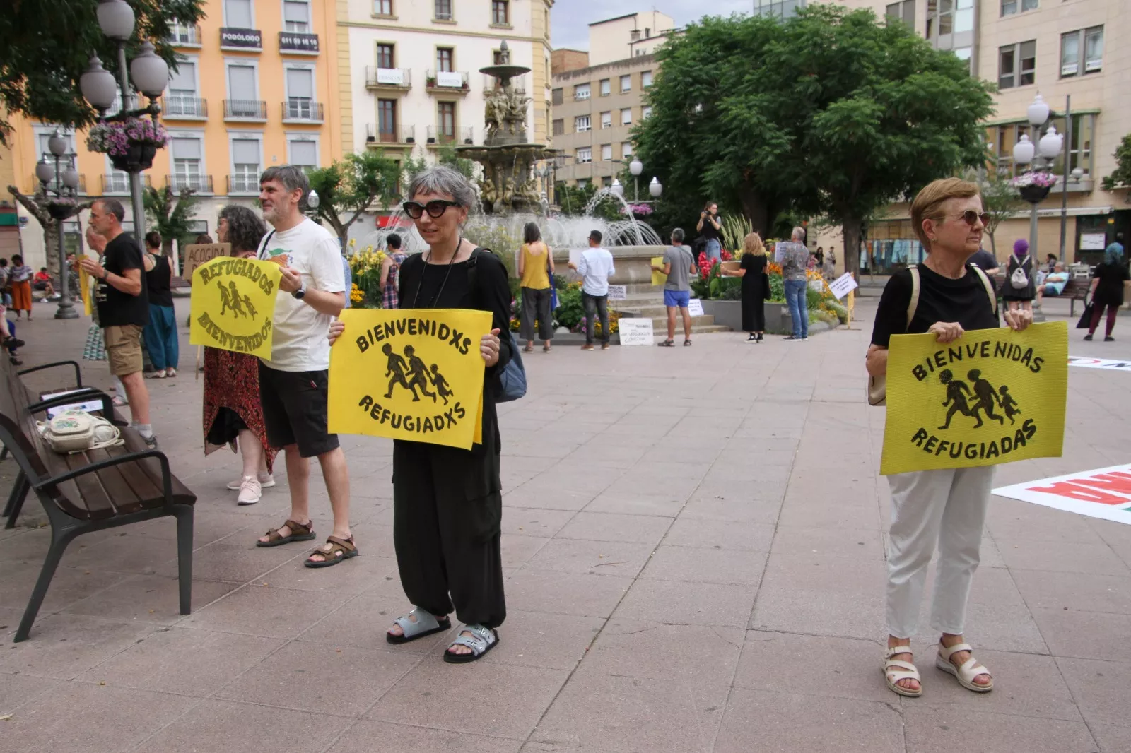 Concentración de la Plataforma Huesca por la Paz. Foto Carlos Neofato