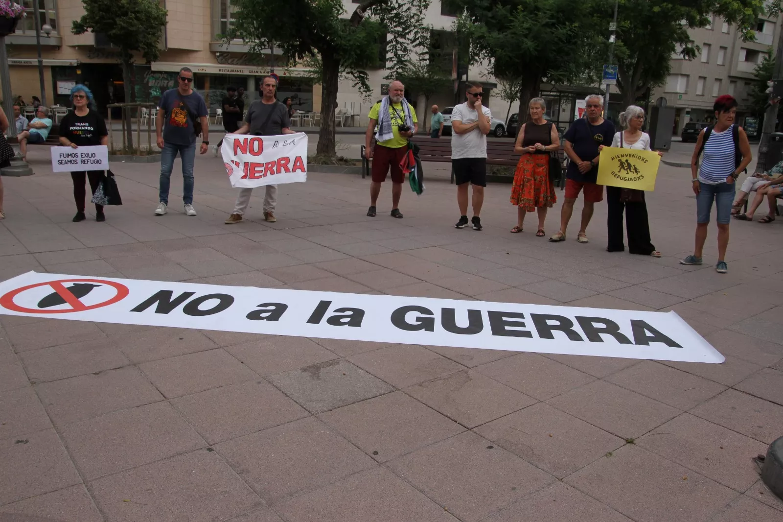 Concentración de la Plataforma Huesca por la Paz. Foto Carlos Neofato