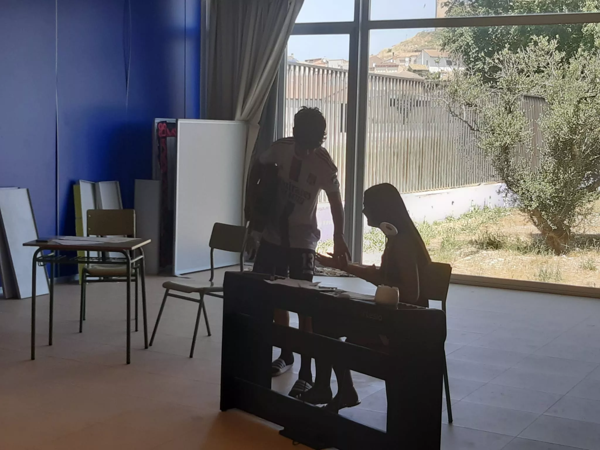  Ensayo de Tritones en la fachada.