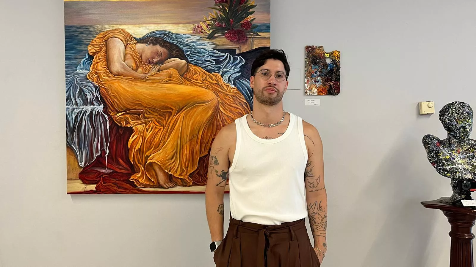 Inauguración de la exposición de la Escuela Sanagustín en el Centro Cultural Manuel Benito Moliner. Foto Mercedes Manterola