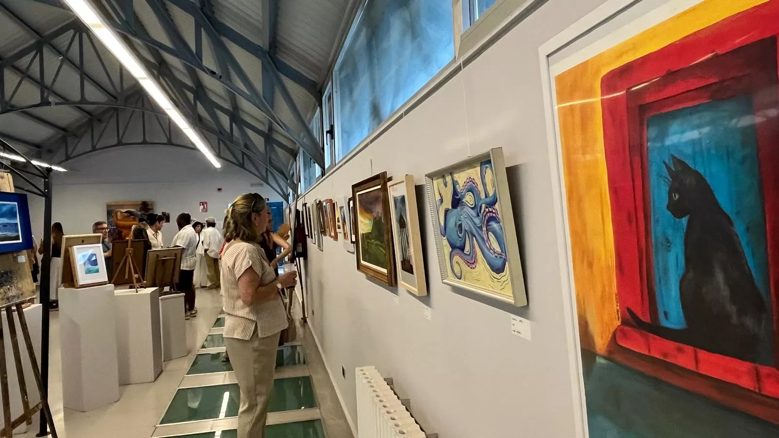 Inauguración de la exposición de la Escuela Sanagustín en el Centro Cultural Manuel Benito Moliner. Foto Mercedes Manterola