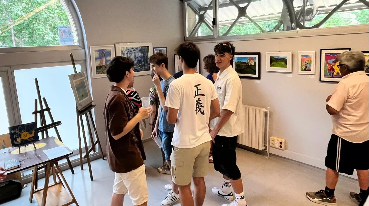Inauguración de la exposición de la Escuela Sanagustín en el Centro Cultural Manuel Benito Moliner. Foto Mercedes Manterola