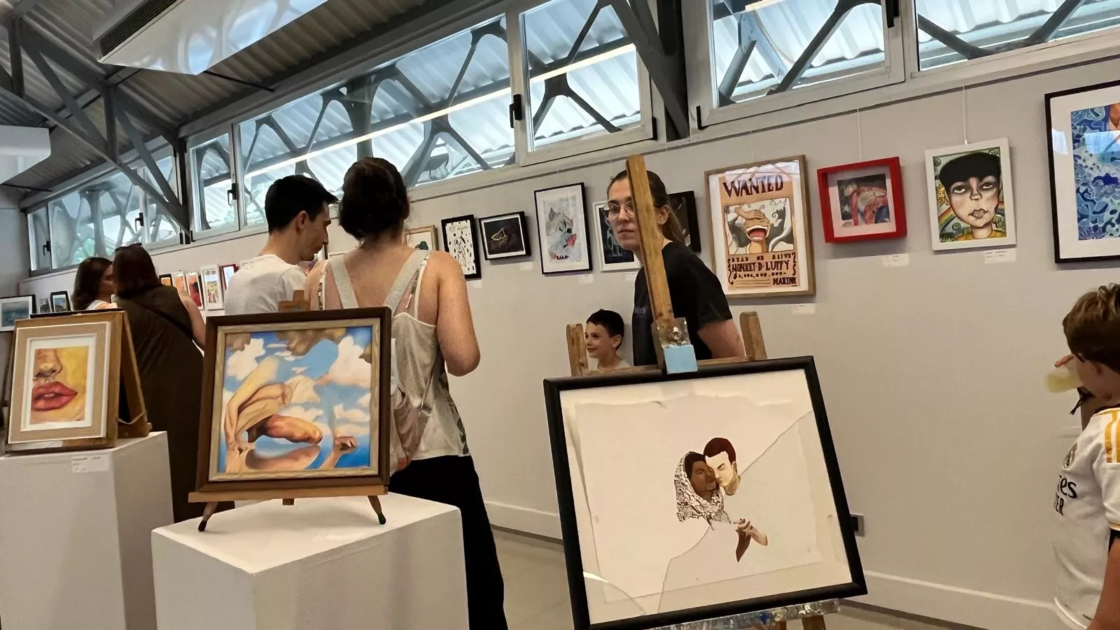 Inauguración de la exposición de la Escuela Sanagustín en el Centro Cultural Manuel Benito Moliner. Foto Mercedes Manterola