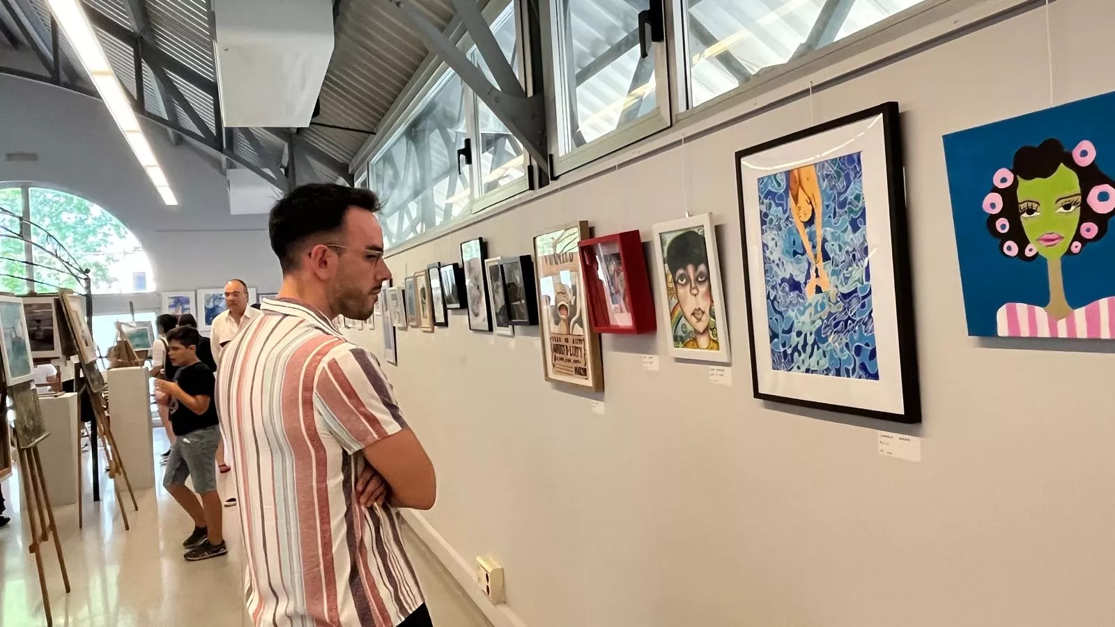 Inauguración de la exposición de la Escuela Sanagustín en el Centro Cultural Manuel Benito Moliner. Foto Mercedes Manterola
