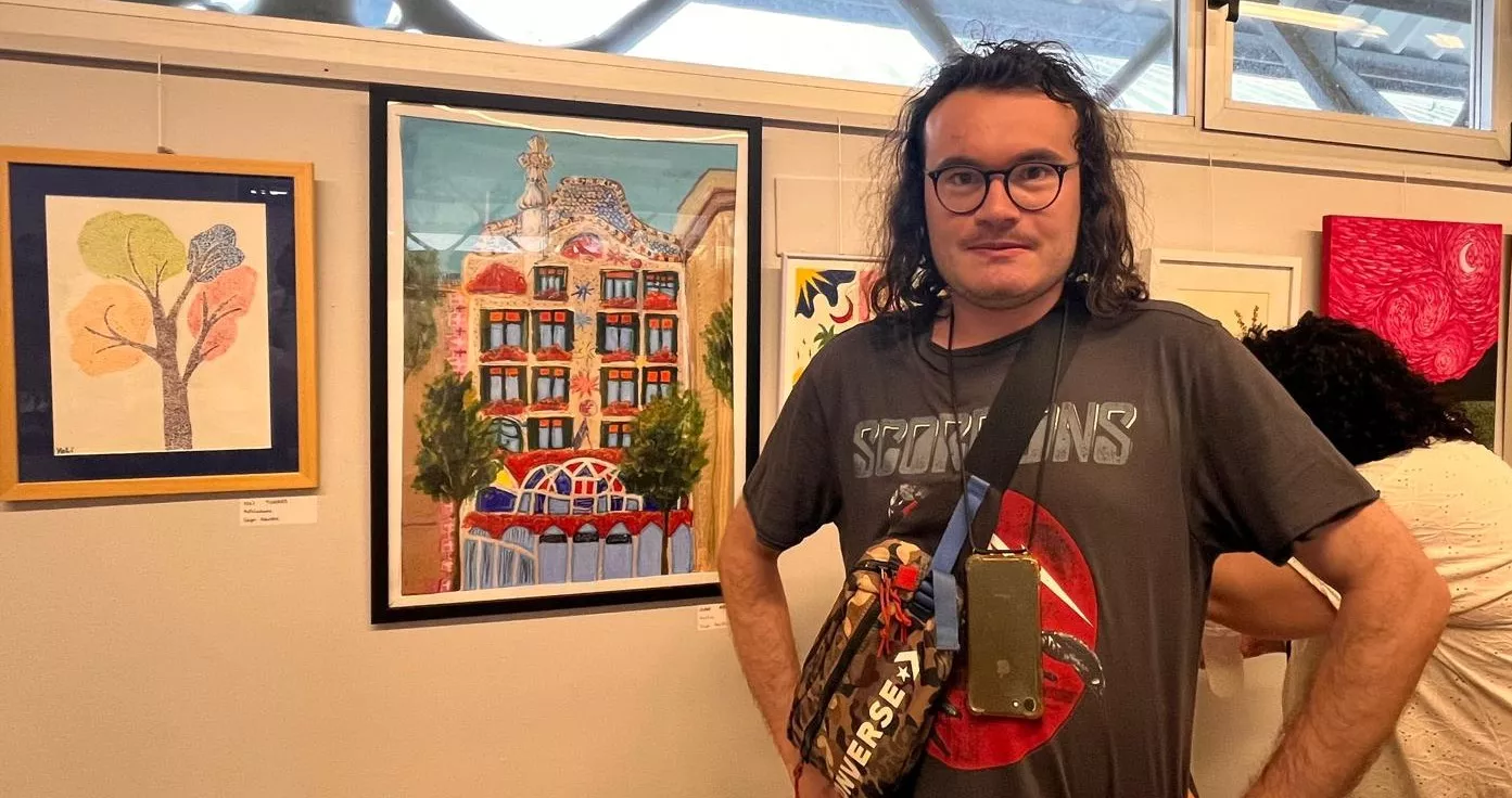 Inauguración de la exposición de la Escuela Sanagustín en el Centro Cultural Manuel Benito Moliner. Foto Mercedes Manterola