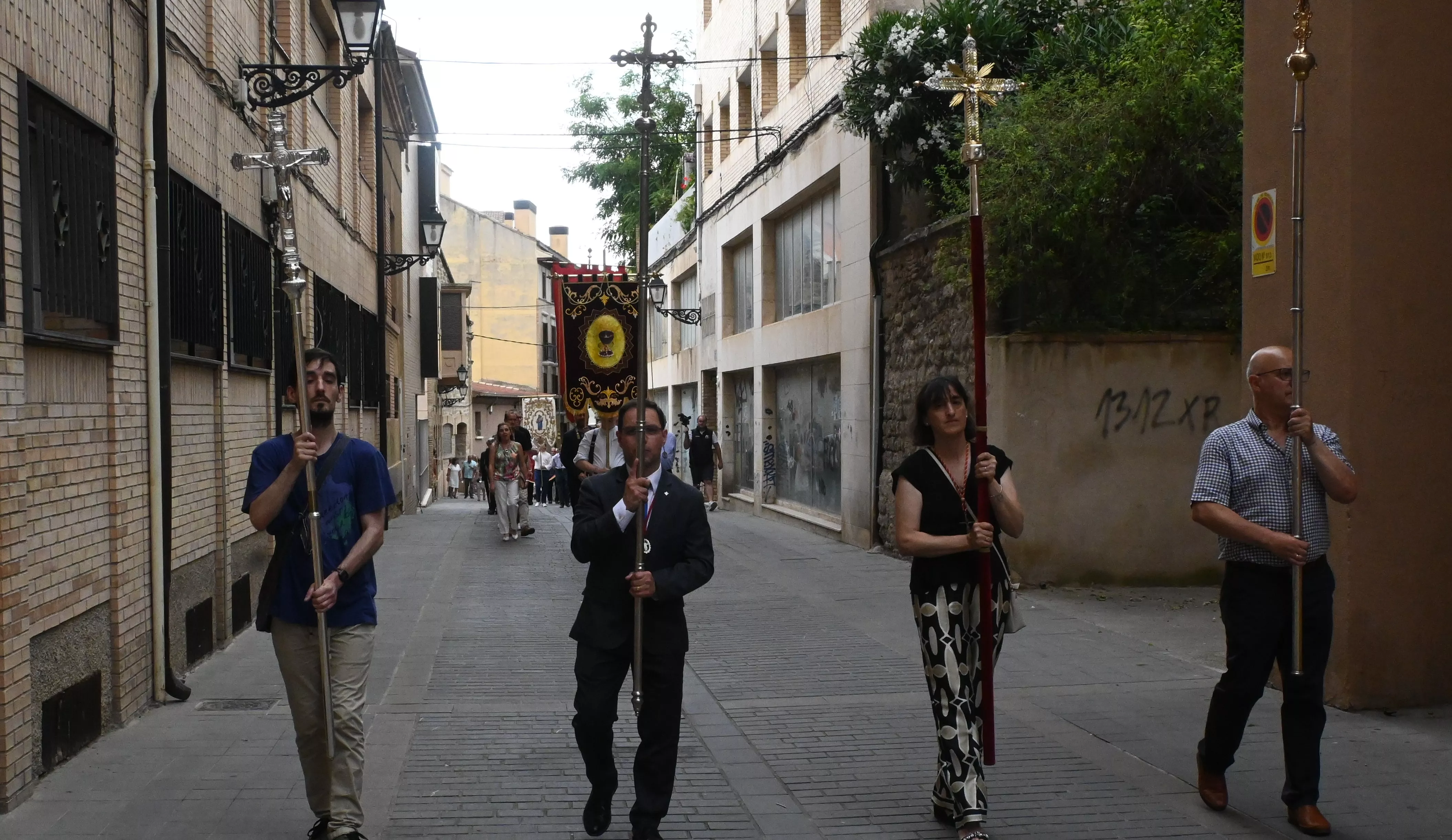 Corpus Christi en Huesca con el obispo Padre Pedro Aguado. Foto Carlos Jalle