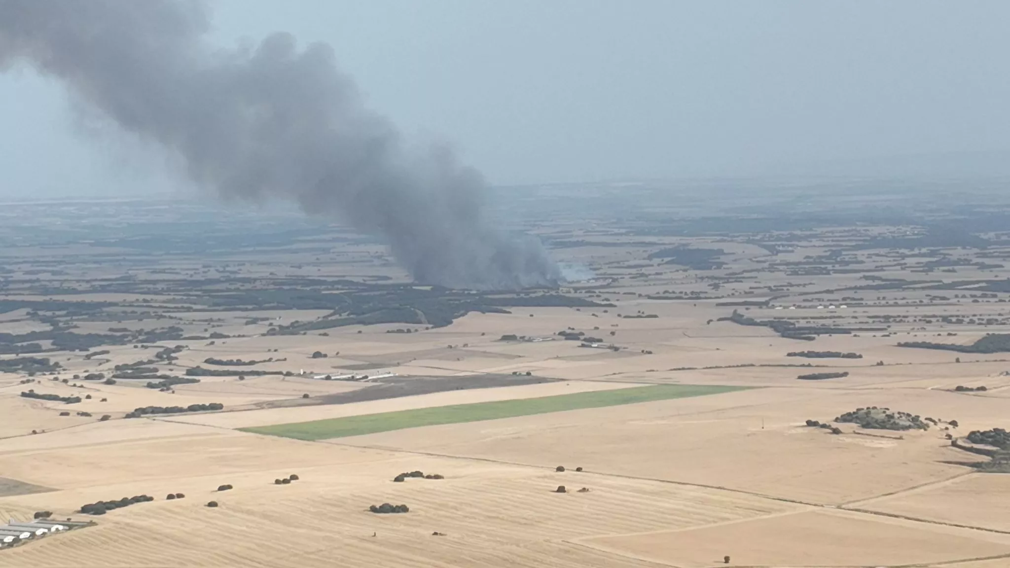 Incendio en Antillón. Foto Ignacio Almudévar
