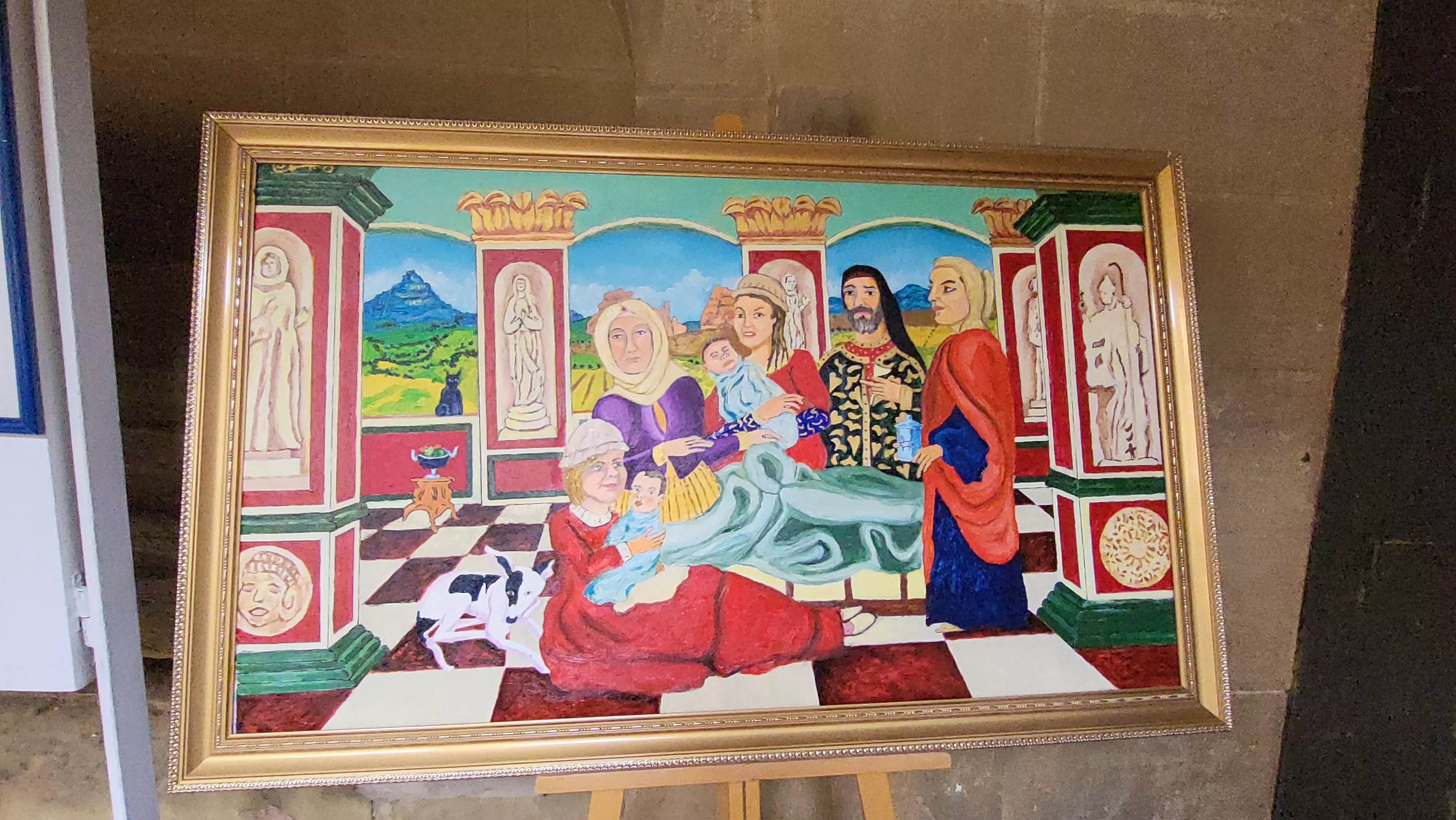 Exposición del grupo Pintores del Casco en los claustros de San Pedro. Foto Mercedes Manterola