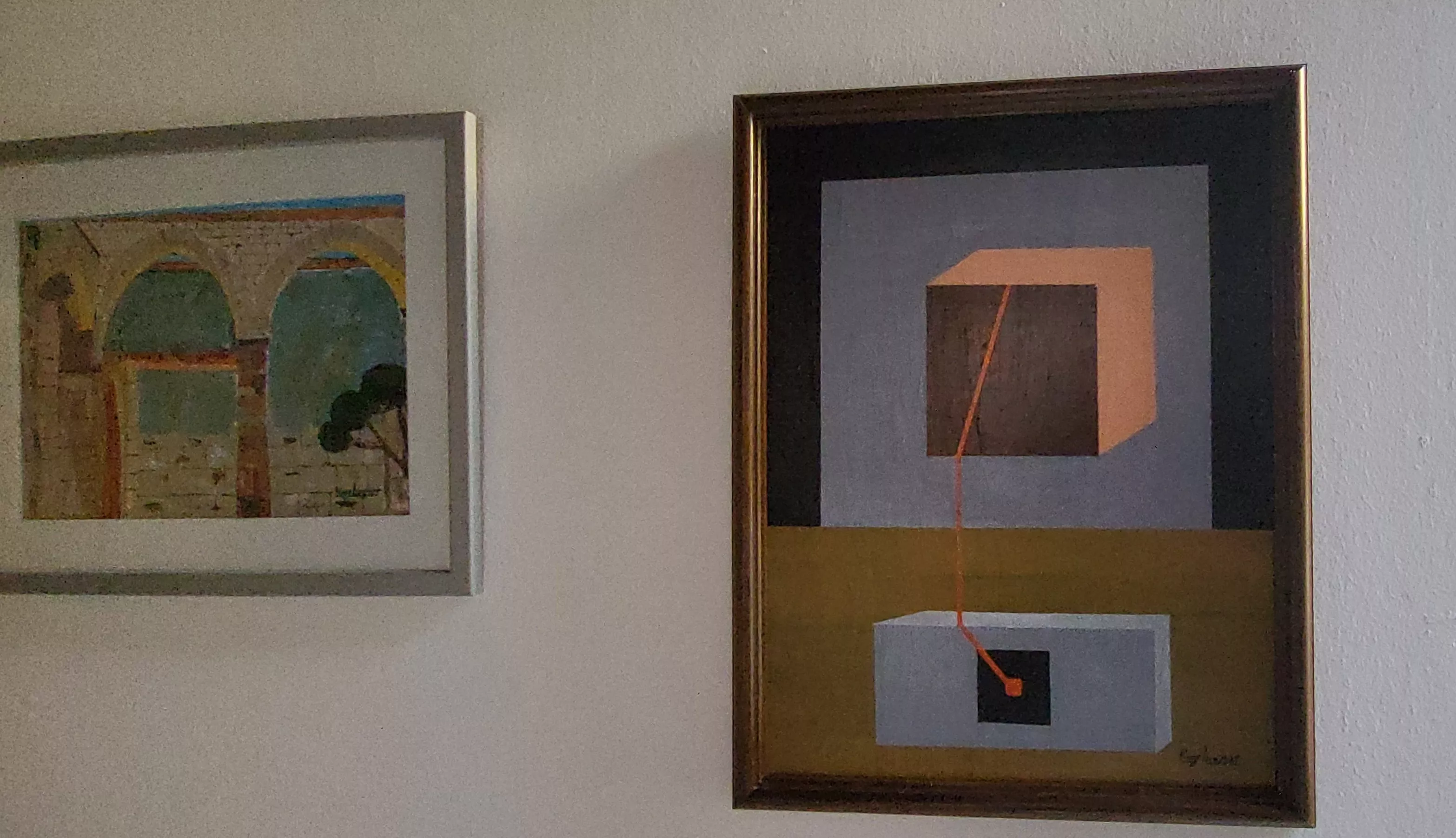 Exposición del grupo Pintores del Casco en los claustros de San Pedro. Foto Mercedes Manterola