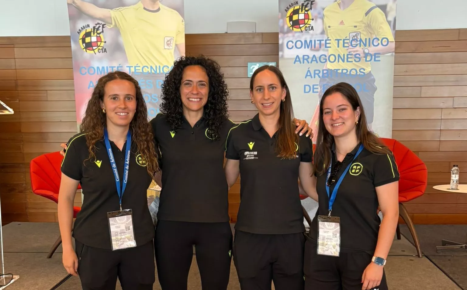 Cristina López, Maribel Serrano, María Monesma y Carol Casaus. Estos son los ascensos de los colegiados aragoneses: Alonso de Ena Wolf alcanza la LaLiga Hypermotion.