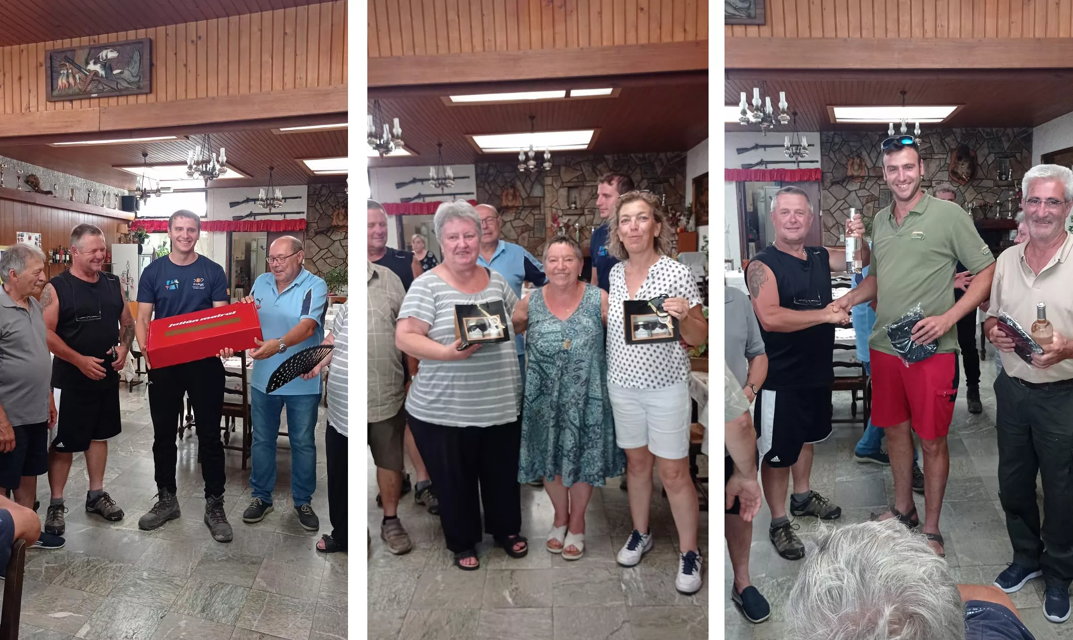 Intercambio regalos entre pescadores barbastrenses y franceses. Intercambio regalos entre pescadores barbastrenses y franceses.