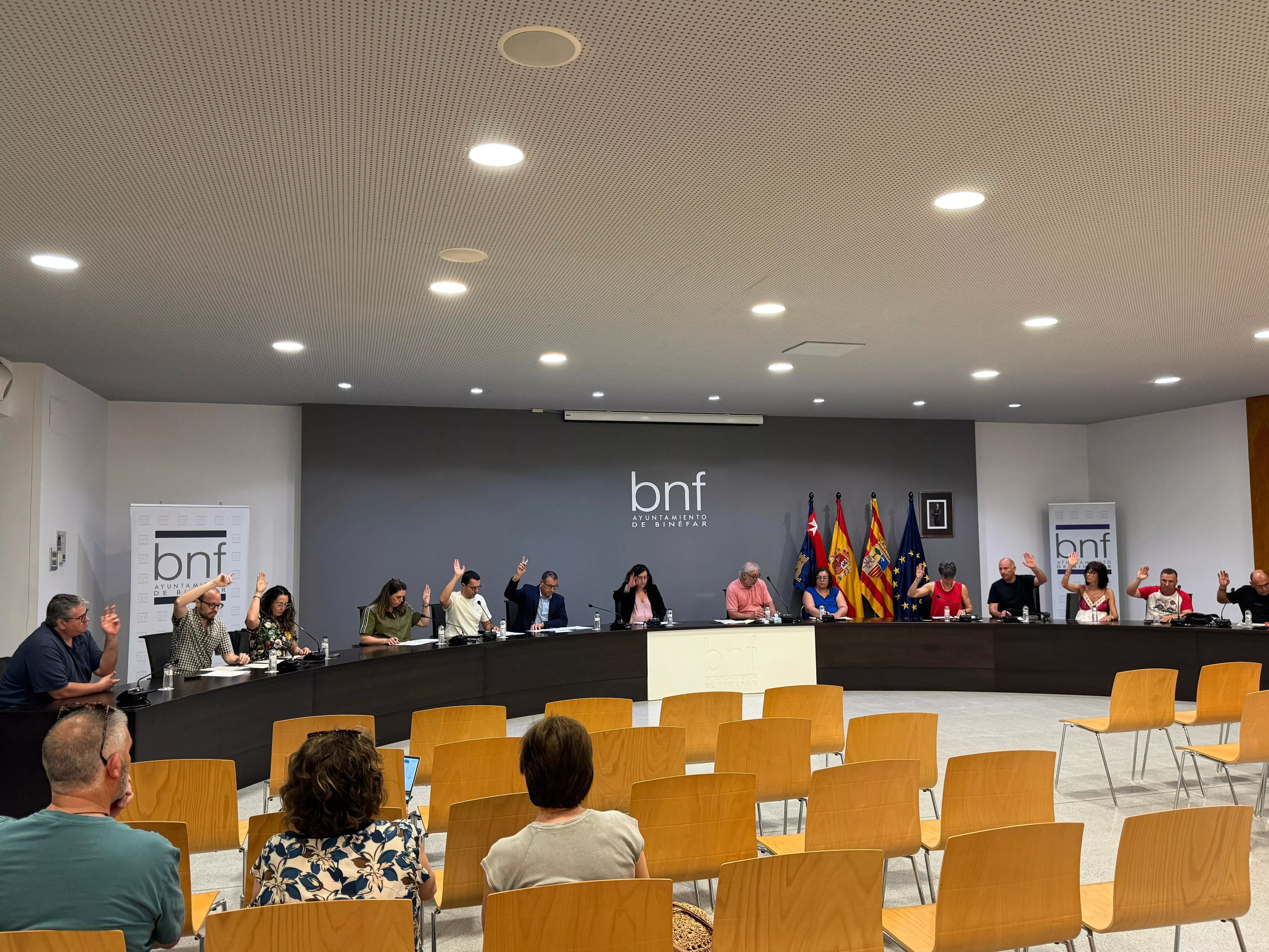 Pleno del Ayuntamiento de Binéfar. Pleno del Ayuntamiento de Binéfar.