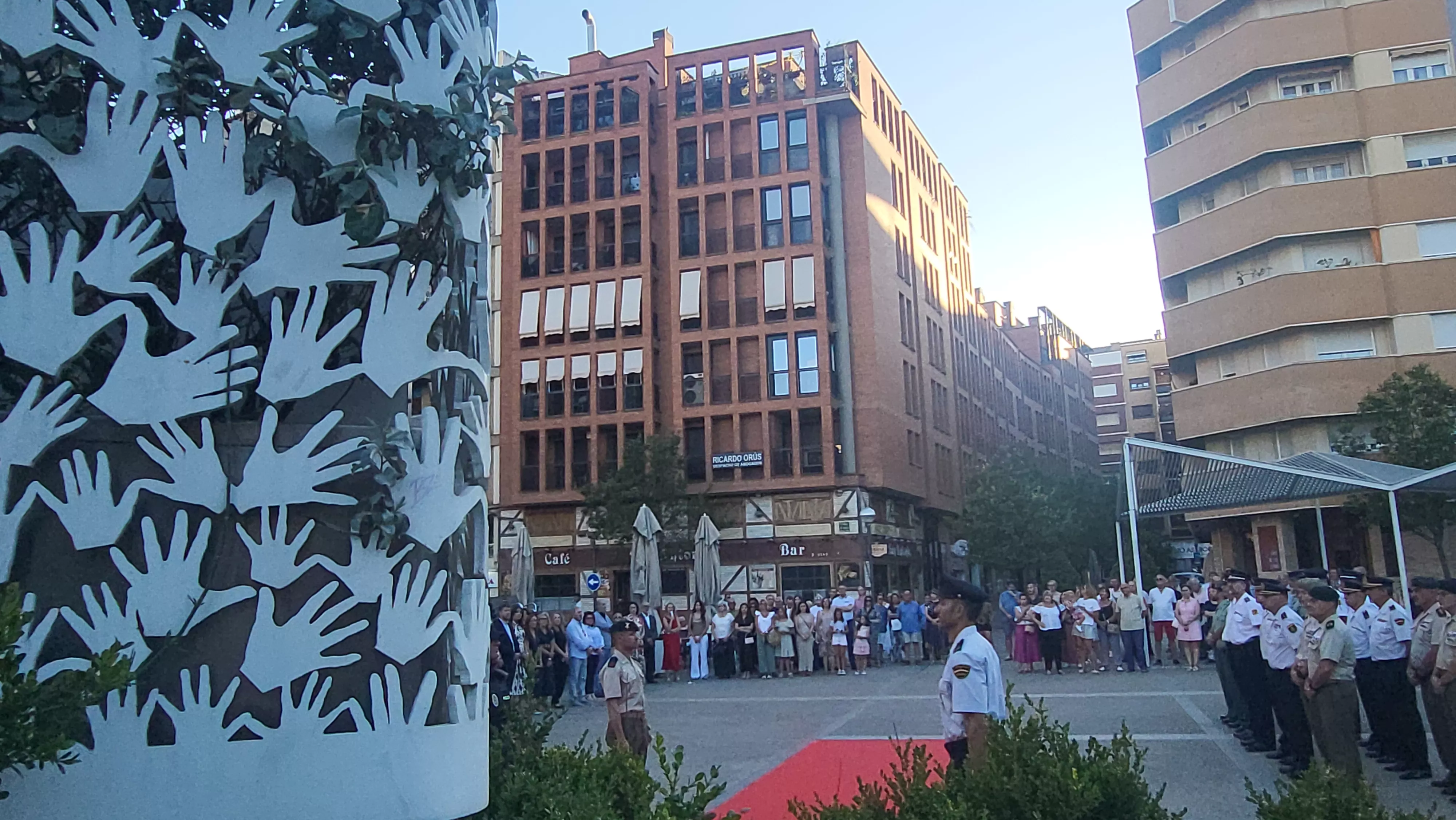 Homenaje en Huesca a las víctimas del terrorismo. Foto Mercedes Manterola