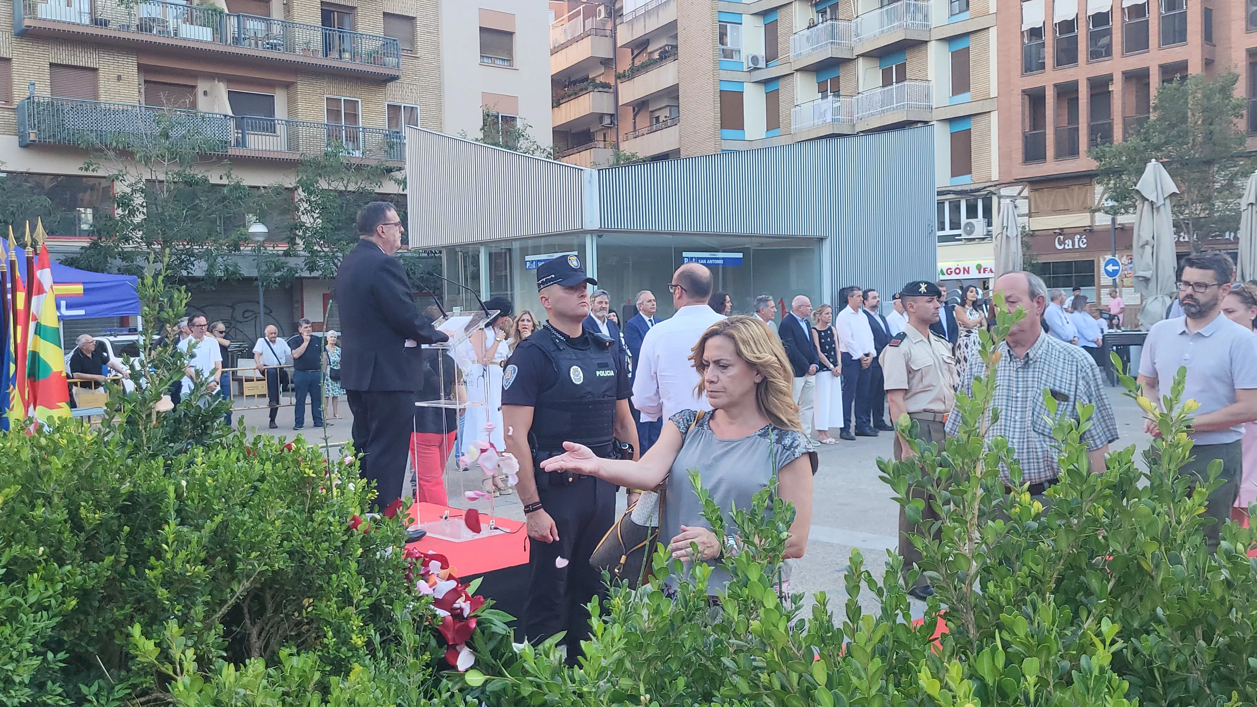 Homenaje en Huesca a las víctimas del terrorismo. Foto Mercedes Manterola