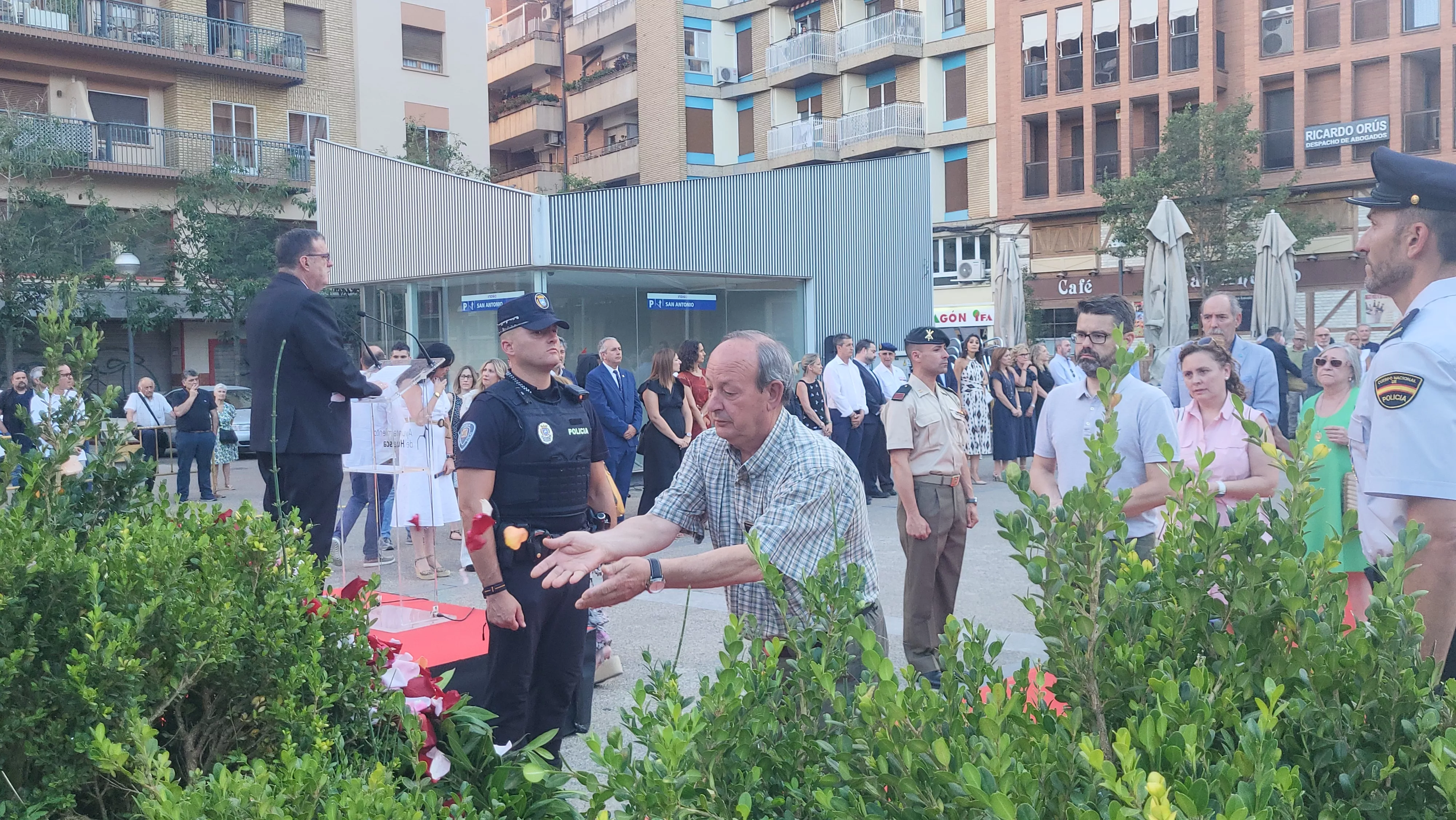 Homenaje en Huesca a las víctimas del terrorismo. Foto Mercedes Manterola