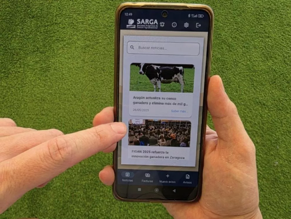 App de Sarga (Sociedad Aragonesa de Gestión Agroambiental) para la recogida de animales muertos