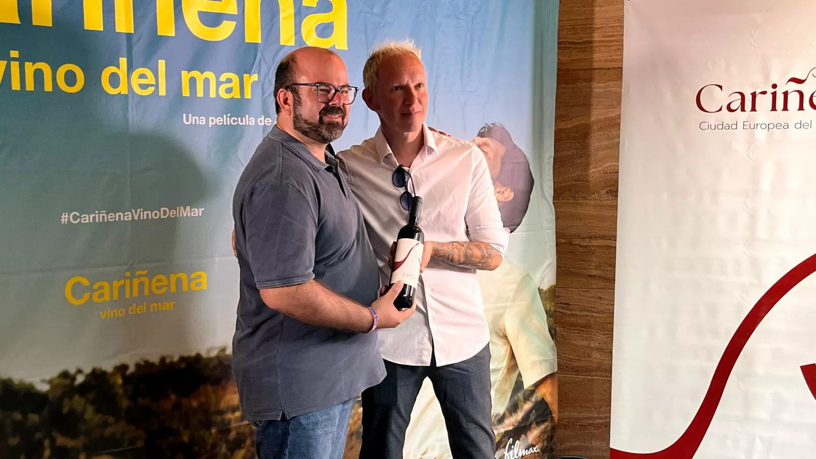 Preestreno de ‘Cariñena, vino del mar’ en el teatro Olimpia de Huesca. Foto Mercedes Manterola