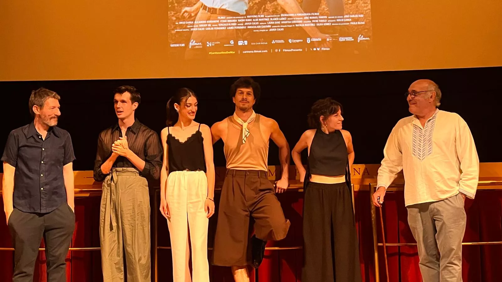 Preestreno de ‘Cariñena, vino del mar’ en el teatro Olimpia de Huesca. Foto Mercedes Manterola