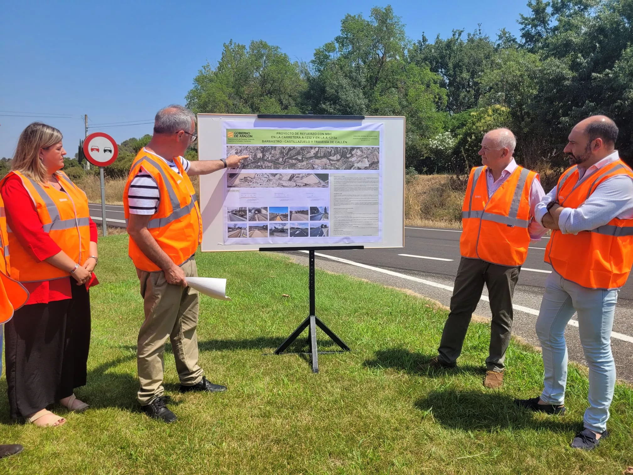 Finalizan las obras de emergencia en la A-1227 en Yaso y Banastás y la renovación de la A-1232 en Barbastro.