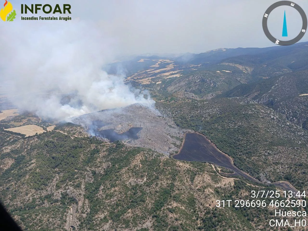 Incendio en Tolva que afecta a superficie agrícola y forestal. Incendio en Tolva que afecta a superficie agrícola y forestal.