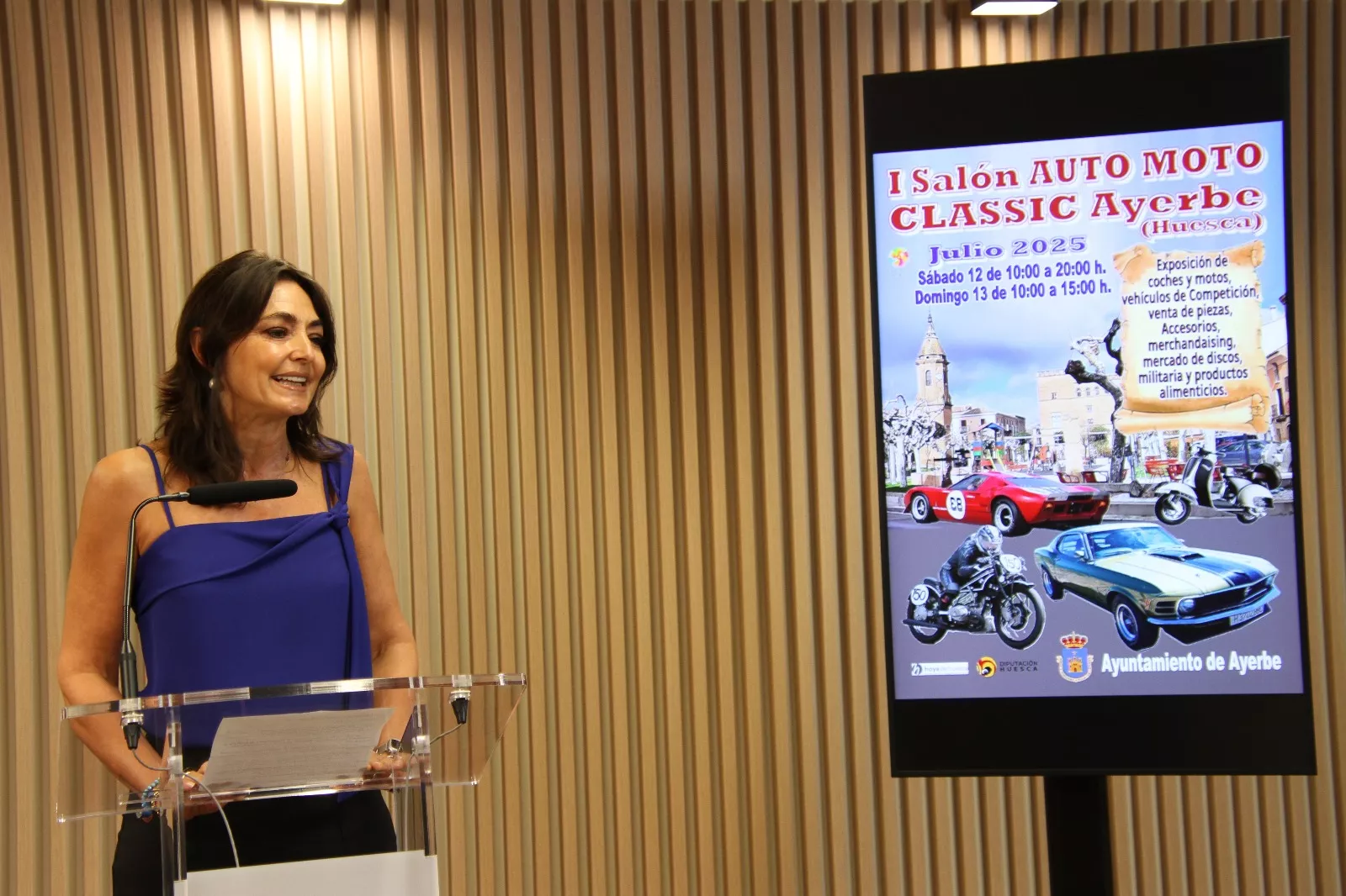 Presentación del  I Salón Auto Moto Classic de Ayerbe. Foto Carlos Neofato