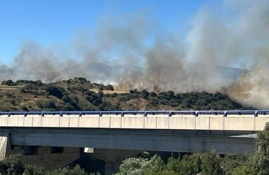 Incendio en Angüés.