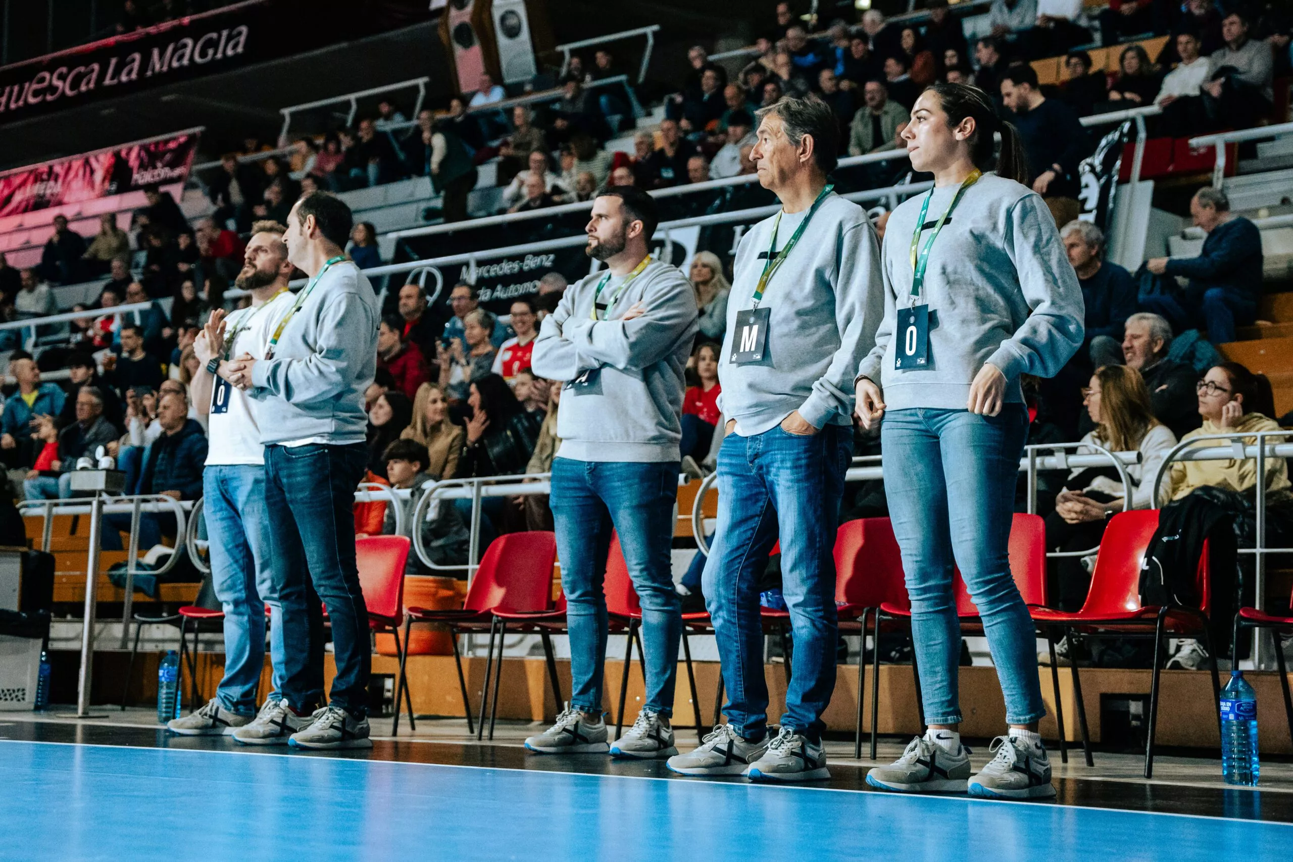 Equipo médico del Bada Huesca con José Nolasco y Fernando Pérez